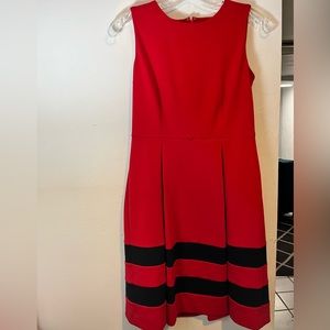 Calvin Klein Red Black Dress Gorgeous!! Size 4